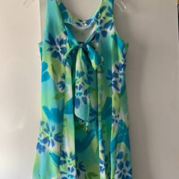 NWT Walt Disney World Size Small Blue Floral Mickey Sleeveless Dress - Picture 2 of 5